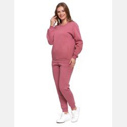 KLASYCZNA damska BLUZA OCIEPLANA z kieszeniami RÓŻOWA MORAJ